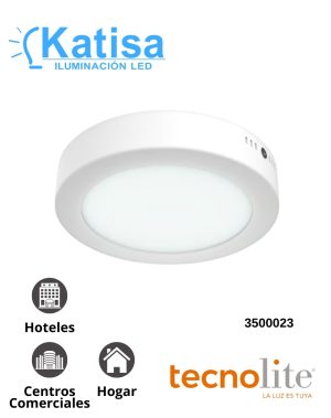 12PTLLEDR65MVB Lámpara de Sobreponer LED Redondo 12W Luz Fría(6500k)