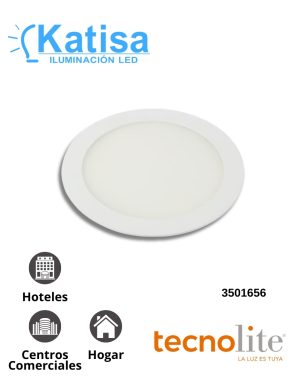12YDLED430MV30B Panel LED Redondo Slim 12W Luz Cálida(3000k)