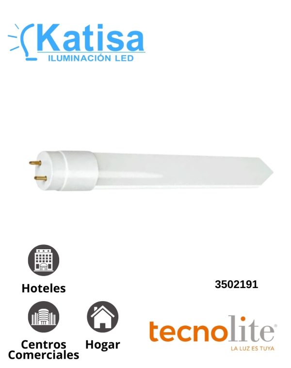 18T8LED120MV65CT TUBO TRANSPARENTE T8 18W 6500K 1600LM 100-277V