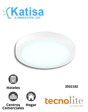 24PTLLEDR65MVB LÁMPARA SOBREPONER REDONDA 24W 6500K 1600LM 100-240V