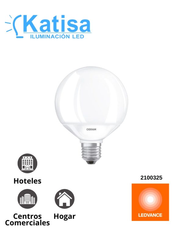 86287 FOCO GLOBO 9W 6500K E27 900LM
