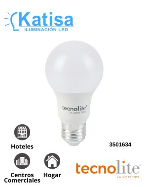 A19-LED-010-30-3 Foco LED 8.5W E27 3000K 750LM 100-240V