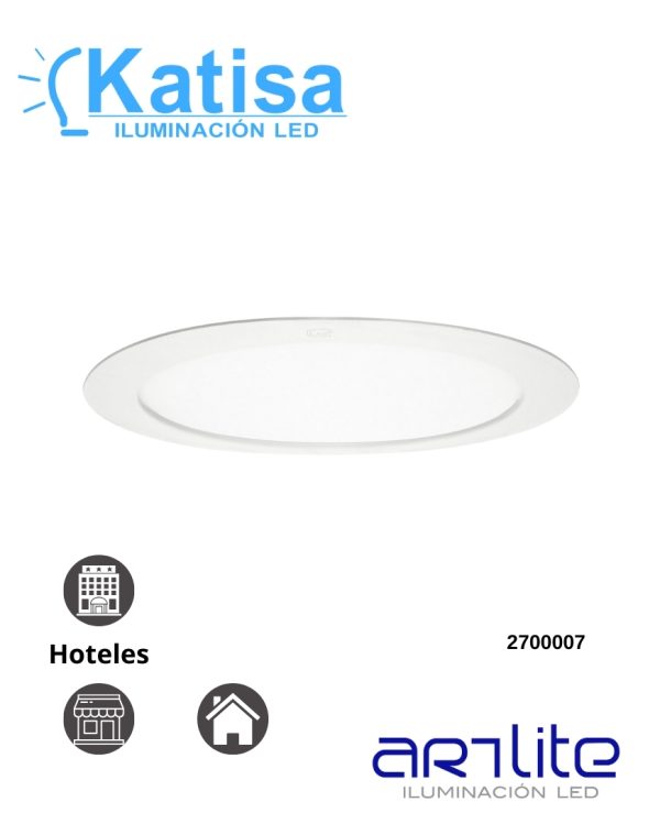 ADO-005 Lampara LED Redonda Slim 18W Luz Fría(6500k)