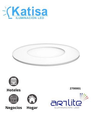 ADO-009 Panel LED Redondo Slim 3W Luz Cálida(3000k)