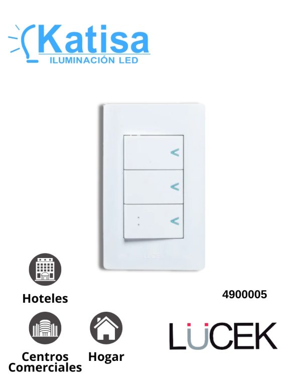 BA03/3-B PLACA CON 2 INTERRUPTORES SENCILLOS Y 1 DE ESCALERA DE 1 MÓDULO COLOR BLANCO
