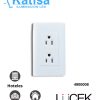 BA06-B PLACA CON CONTACTO DUPLEX COLOR BLANCO