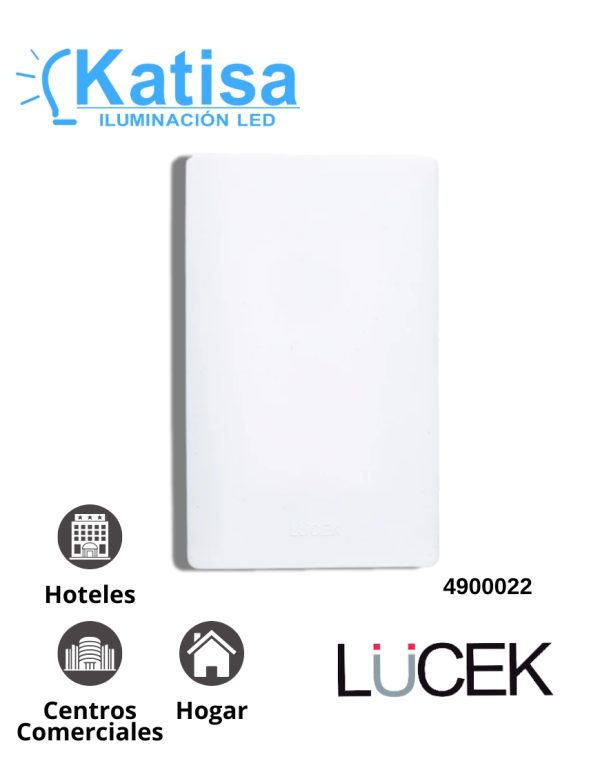 BA1200-B PLACA CIEGA COLOR BLANCO