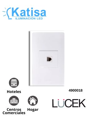 BA17-B PLACA CON TOMA DE TELÉFONO COLOR BLANCO