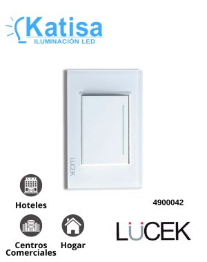 BP01/3-CBB PLACA CON 1 INTERRUPTOR DE ESCALERA DE 3 MÓDULOS CRISTAL BLANCO
