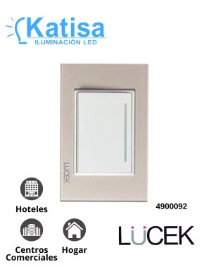 BP01/3-CDM PLACA CON 1 INTERRUPTOR DE ESCALERA DE 3 MÓDULOS CRISTAL CAFÉ