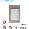 BP09-CDM PLACA CON 2 INTERRUPTORES DE ESCALERA DE 1.5 MÓDULOS CRISTAL CAFÉ
