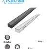 DXAP01NKIT. Perfil de Aluminio Negro Sin Ceja 2MTS