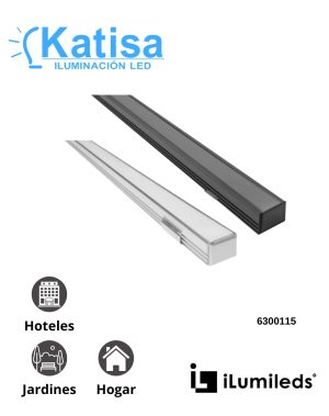 DXAP02NKIT Perfil De Aluminio Con Ceja 2MTS