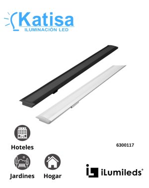 DXAP06KIT. Perfil de Aluminio con Ceja 2 MTS