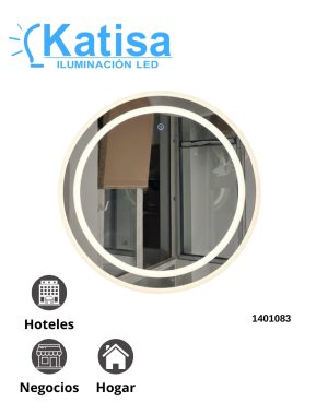 ESCIR29BDOR ESPEJO CIRCULAR 29W 60 CM DIAMETRO Y MARCO COBRE