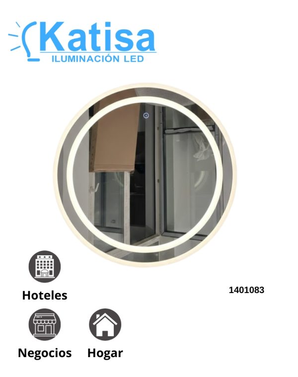 ESCIR29BDOR ESPEJO CIRCULAR 29W 60 CM DIAMETRO Y MARCO COBRE