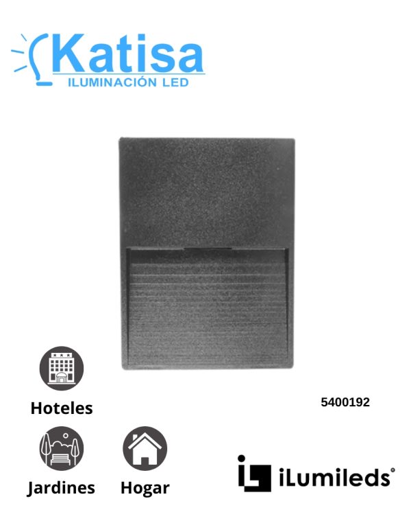 ILU2830PC2WB Luminario de cortesia de pared 2W