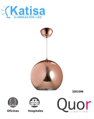 Q20620-BR LAMPARA COLGANTE CON BASE E26 1 LUZ 90-130V ACABADO BRONCE