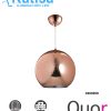 Q20625-BR LAMPARA COLGANTE CON BASE E26 1 LUZ 90-130V ACABADO BRONCE