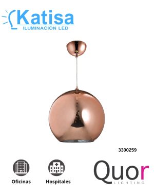 Q20625-BR LAMPARA COLGANTE CON BASE E26 1 LUZ 90-130V ACABADO BRONCE