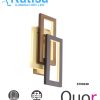 Q21672-GD LUM PARA MURO 15W 3000K 1200LM 90-130V ORO