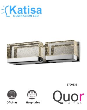 Q30022-CH ARBOTANTE LED DE MURO LUNA VANITY 15W 1400LM 3000K 90-130V ACABADO ORO