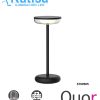 Q31019-BK LUM DE MESA 2W 150LM 2700K CARGA SOLAR IP44 NEGRO