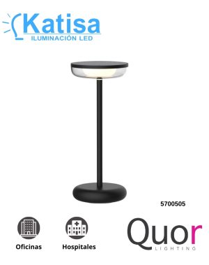 Q31019-BK LUM DE MESA 2W 150LM 2700K CARGA SOLAR IP44 NEGRO