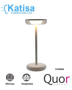 Q31019-WH LUM DE MESA 2W 150LM 2700K CARGA SOLAR IP44 BLANCO