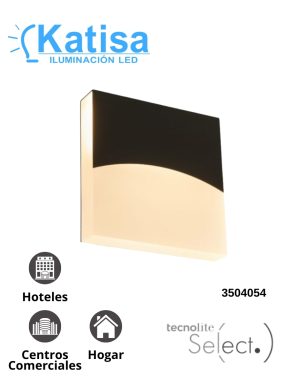 TDM2212N EXT MURO LED 12W30K NEGRO