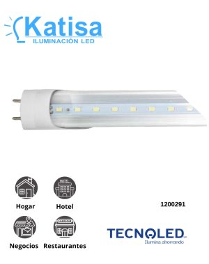 TU-PLS-18W-TR Tubo LED T8 120CM 18W Luz Fría(6500k) Transparente
