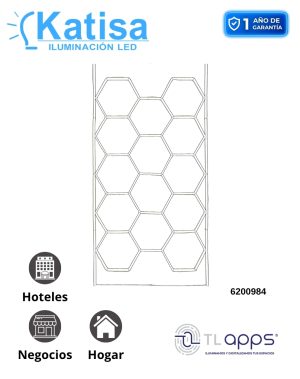 HP-LED-KIT KIT DE ILUMINACION PARA FORMAR PANEL HEXAGONAL Y MARCO