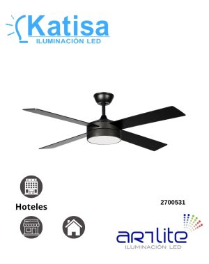 AVE-301 VENTILADOR LED 24W DE TECHO 4 ASPAS