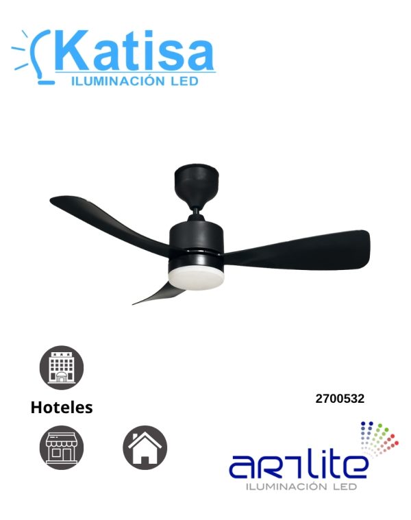AVE-302 VENTILADOR LED 18W DE TECHO 3 ASPAS