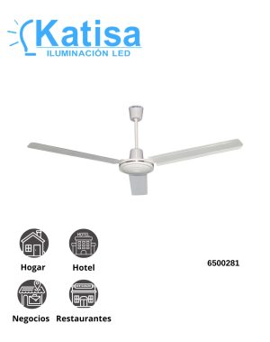 YVI-701403 VENTILADOR DE TECHO INDUSTRIAL 56" 3 ASPAS 127V