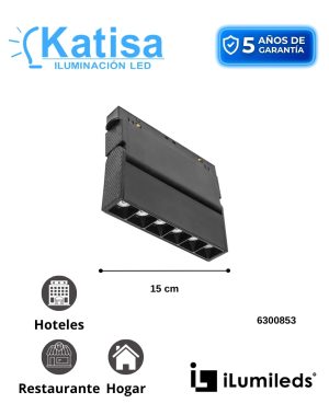 ILURASTDIRMAG6W LUMINARIO RIEL MAGNETICO DIRIG 6W 3000K 48V NGRO