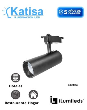 ILUTLA12WNWB SPOT RIEL DIRIGIBLE 4100K 12W 85-265V NEGRO