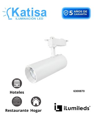ILUTLA12WNWW SPOT RIEL DIRIGIBLE 4100K 12W 85-265V BLANCO