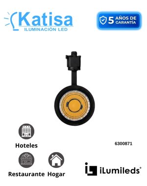 ILUTLA12WWWB SPOT RIEL DIRIGIBLE 3000K 12W 85-265V NEGRO