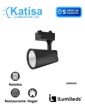 ILUTLA130WNWB SPOT RIEL DIRIGIBLE 4100K 30W 85-265V NEGRO