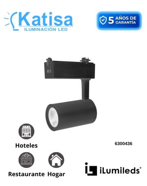 ILUTLA5WWWB SPOT RIEL DIRIGIBLE 3000K 5W 350LM NEGRO