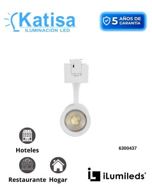 ILUTLA5WWWW SPOT RIEL DIRIGIBLE 3000K 5W 350LM BLANCO