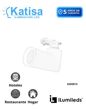 ILUTLAGU1001W SPOT RIEL DIRIGIBLE GU10 100-277V BLANCO