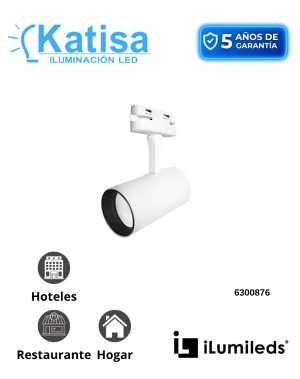 ILUTLAGU1018W SPOT RIEL DIRIGIBLE GU10 100-277V BLANCO
