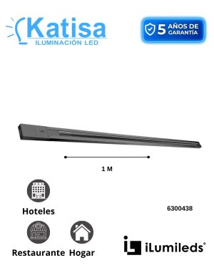 ILUTRAC1MTLAB RIEL ELECTRIFICADO 1M 85-265V NEGRO