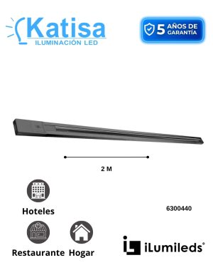 ILUTRAC2MTLAB RIEL ELECTRIFICADO 2M 85-265V NEGRO