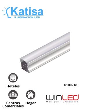 WPE-101 PERFIL PARA SOBREPONER ALUMINIO 2M SIN CEJA IP20 SIN ACCESORIOS