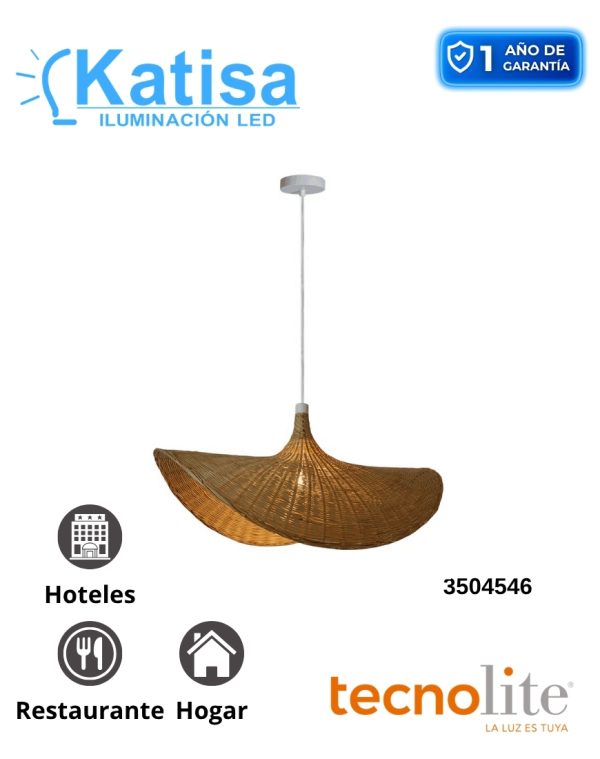 60CTL8704MVNT INT SUSP BAMBOO S/L100-240VE27 NAT