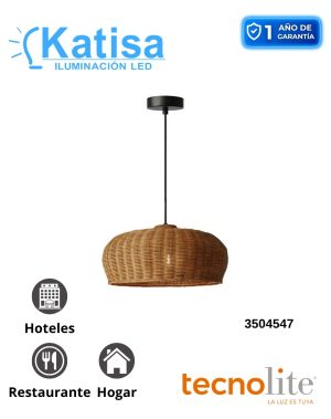 60CTL8705MVNT INT SUSP RATTAN S/L100-240VE27 NAT