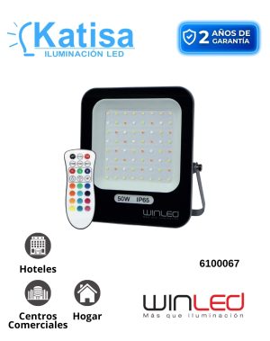 WRE-006 REFLECTOR RGB 50W 90-260V INCLUYE CONTROL
